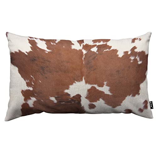Brown Cowhide Throw Pillow Case 12 x 20 Inch - TKS MITLAN