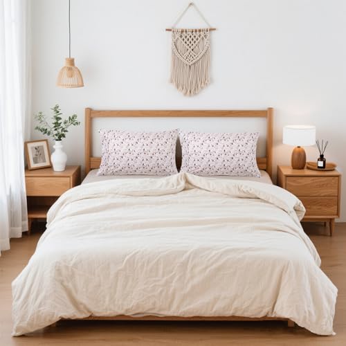 ROSE&RISY Queen Pillowcases Set of 2 Soft Microfiber Pillow Covers