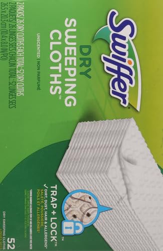 Swiffer Sweep + Mop Dry Pads Refill - 52ct Unscented Cleaning Cloths