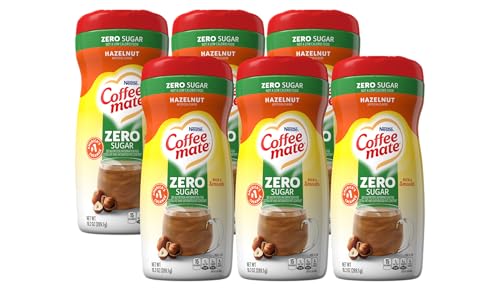 Coffee-Mate Zero Sugar Hazelnut Coffee Creamer, 10.2 oz (Pack of 6)