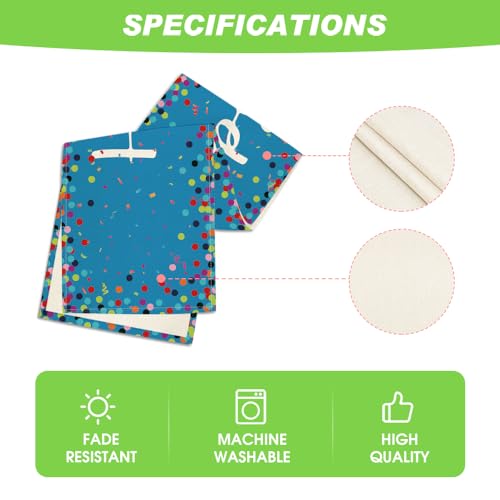 Artoid Mode Happy Birthday Table Runner, Blue Polka Dot, 13x72 Inch