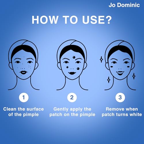 Jo Dominic Invisible Hydrocolloid Pimple Patches 255 Count