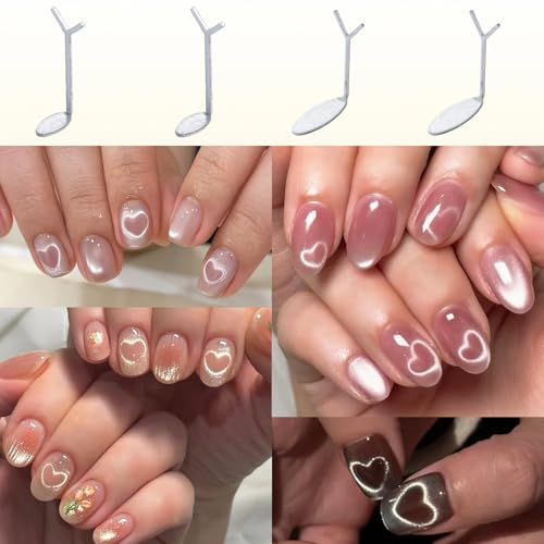 Cat Eye Nail Magnet Tool Set, 6-Piece Magnetic Pen and Heart Design Clips