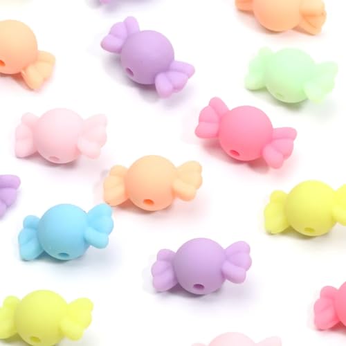150pcs Opaque Acrylic Candy Beads for Jewelry Making - 10mm
