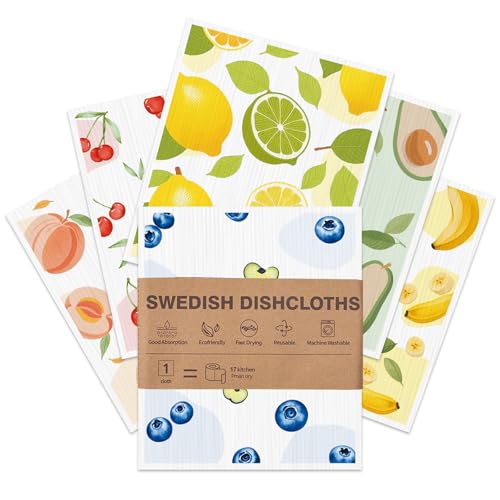 Aitoper Swedish Dishcloths - 6 Pack, Super Absorbent & Washable