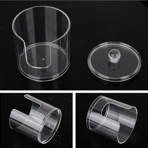 Clear Plastic Cotton Pad Holder & Dispenser - Tbestmax Makeup Organizer