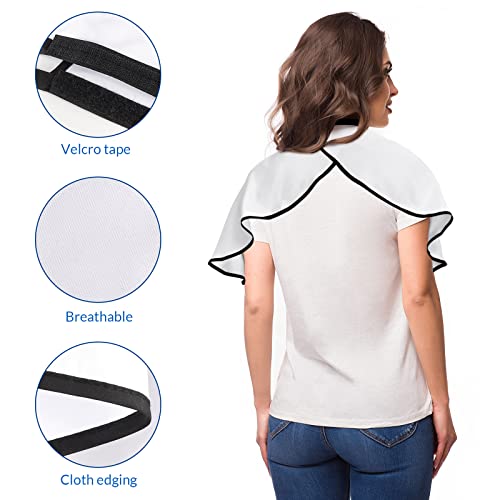 JIAKAI Professional Short Salon Cape & Makeup Styling Apron - White Medium