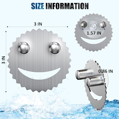 Silver Stainless Steel Smiley Face Sponge Holder with Suction Cup