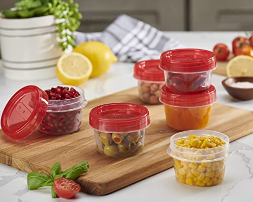 PLASTICPRO 4 oz Food Storage Containers with Twist-On Lids, 6-Pack