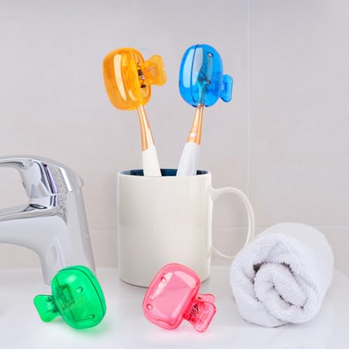 Hxezoc 4-Pack Travel Toothbrush Head Covers Protective Caps