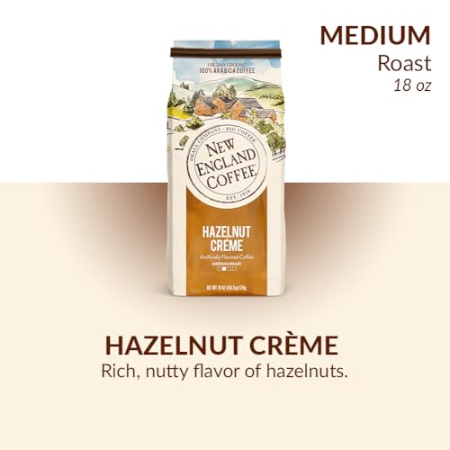 Hazelnut Crème Medium Roast Ground Coffee, 18oz (Pack of 4)