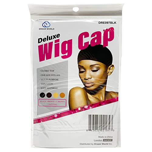 Dream Deluxe Spandex Wig Cap Black 2-Pack