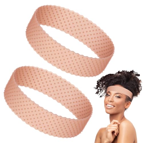OLLBIT Non-Slip Silicone Wig Grip Band Adjustable Velvet Headband