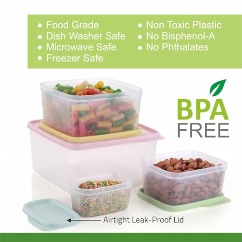 Airtight Food Storage Containers Set of 4 - 5oz to 84oz