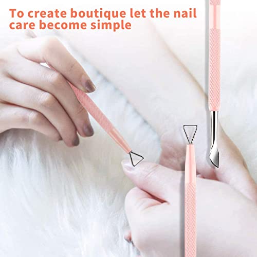 HaimiLiya Stainless Steel Gel Nail Polish Remover & Cuticle Pusher