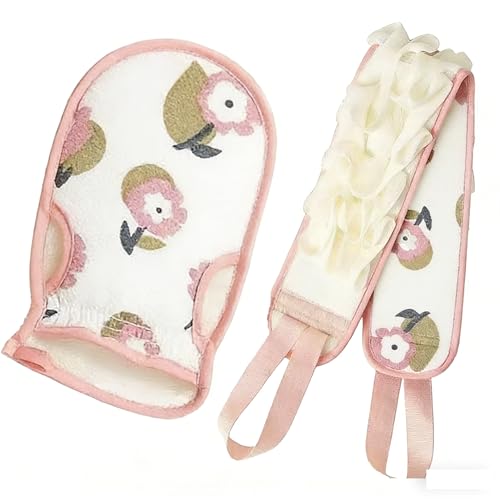 Korean Exfoliating Mitt and Back Scrubber Dual-Sided Body Bath Sponge
