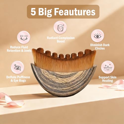 LHJL Lymphatic Contour Face Brush, Manual Drainage Massager & Sculpting Tool
