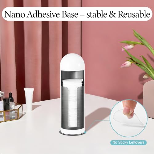 Bodkar Cotton Pad Holder with 360° Rotating Lid - Space-Saving Organizer