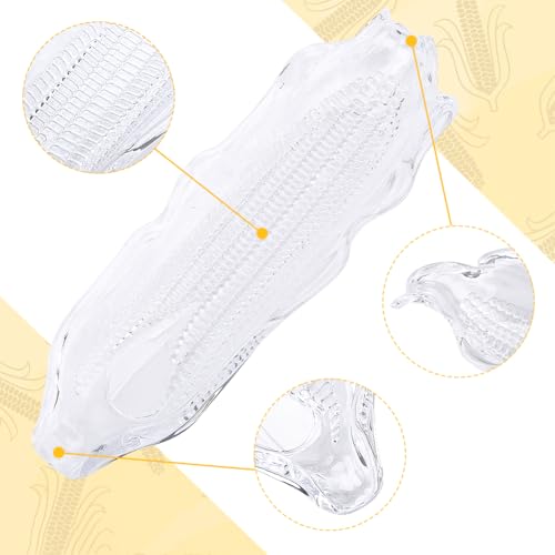 Food-Grade Clear Plastic Corn Trays - 4 Pack, 10.82 x 3.54 Inches