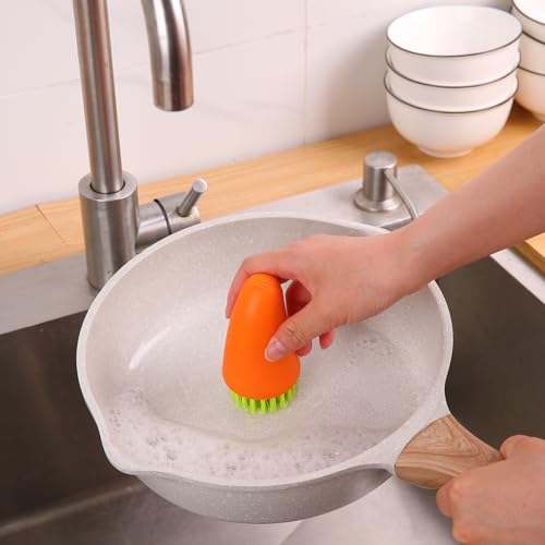 Ergonomic Vegetable Cleaning Brush | Fun Carrot Design, Food Safe