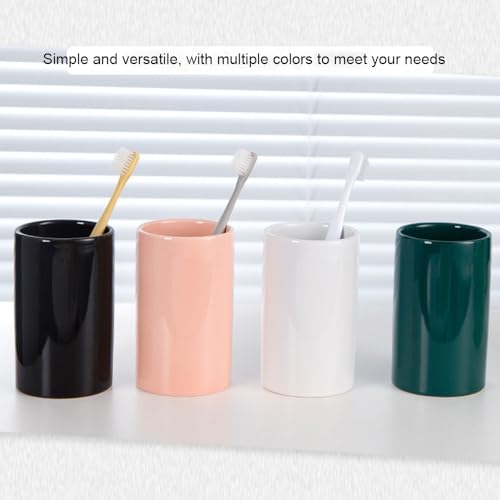 RabyLeo White Ceramic Toothbrush Cup - Large 300ml Bathroom & Kitchen Water Cup