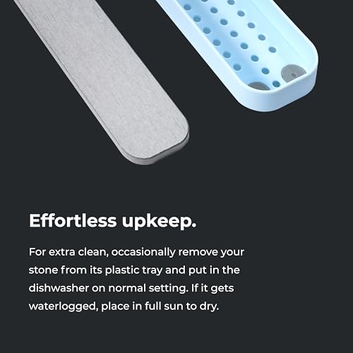 madesmart Blue Drying Stone Toothbrush Tray - Hygienic & Space-Saving
