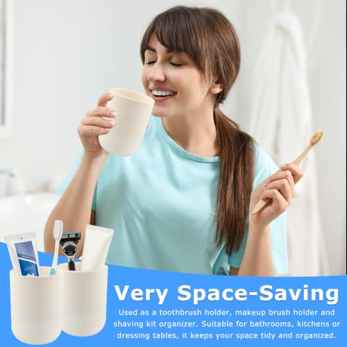 Vornetil 2-Pack Reusable Toothbrush Holders - 13.5oz Plastic Cups