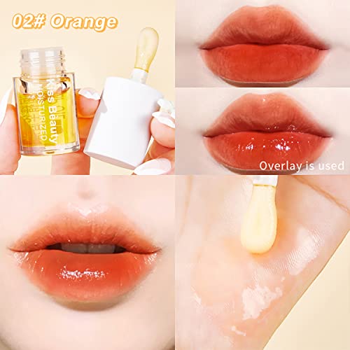 Alisesun 3 Pcs Fruity Plumping Lip Oil Moisturizing Hydrating Lip Gloss