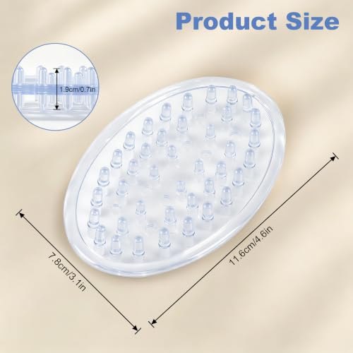 HPOPO Self-Draining Soap Dish Holder, Clear Plastic 2-Pack Set