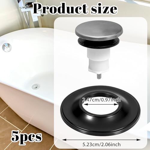 5 Pack Rubber Tub Stopper Gaskets for Leak Prevention