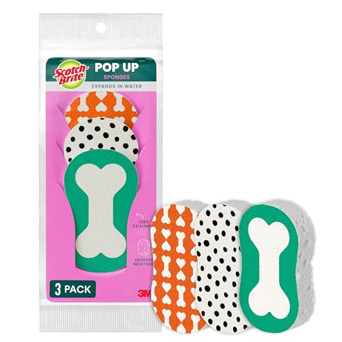 Scotch-Brite Dog Pop Up Non-Scratch Sponges - 3 Pack