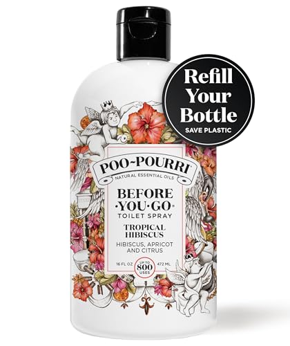 Poo-Pourri Before-You-Go Toilet Spray Refill, Tropical Hibiscus, 16 Fl Oz