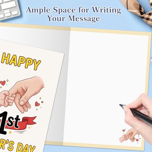 First Father's Day Card from Wife - Premium Keepsake Quality 5.5x8