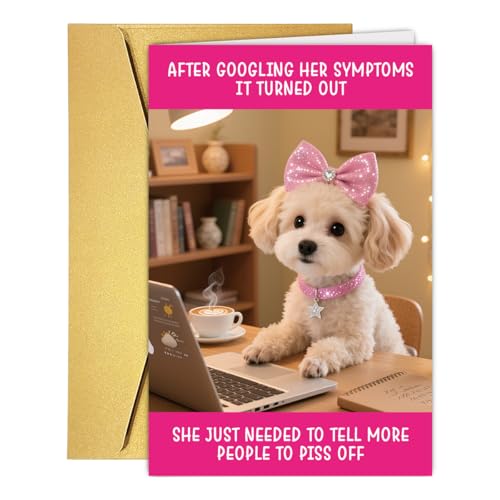 Funny Dog Birthday Card for Women - Hilarious Gift for Dog Moms