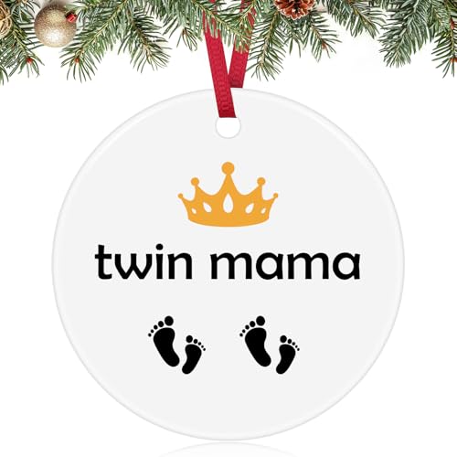 Twin Mom Christmas Ornament - Gift for Expecting Mothers