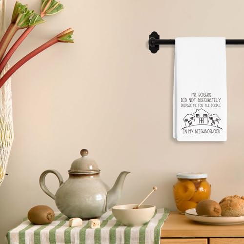 Funny Waffle Weave Kitchen Dish Towel, 16x24 Farmhouse Housewarming Gift