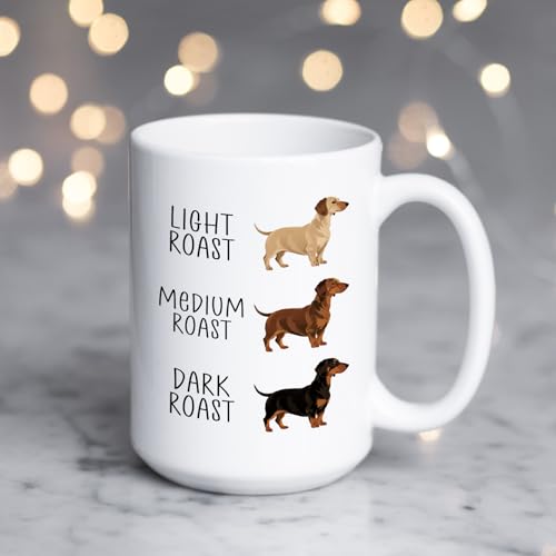 Dachshund Coffee Mug 15oz - Funny Dog Lover Gift for Dog Mom Dad