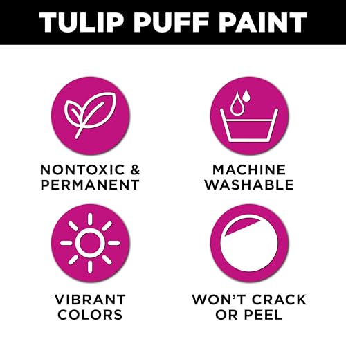 TULIP Shiny White Fabric Paint - Permanent, Nontoxic, 4 fl oz for Clothes & DIY Crafts