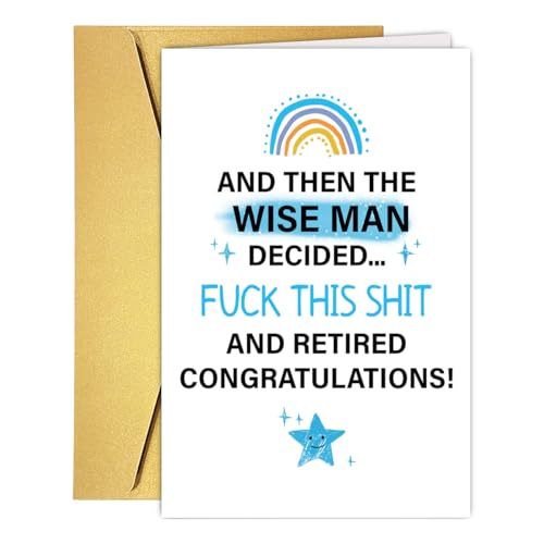 Funny Retirement Card for Men - Humorous Congratulations Card