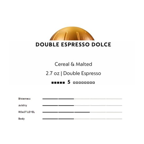Dolce Double Espresso Coffee Pods - Rich Flavor & Bold Aroma | 10 Count Pack