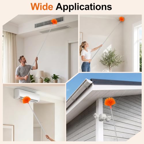 100-Inch Telescoping Cobweb Duster Kit with Microfiber & Brush