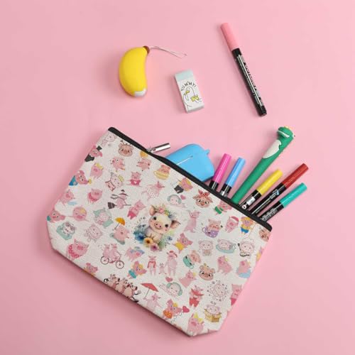 ZHAMEN Waterproof Pig Makeup Bag Large Capacity Cosmetic Pouch