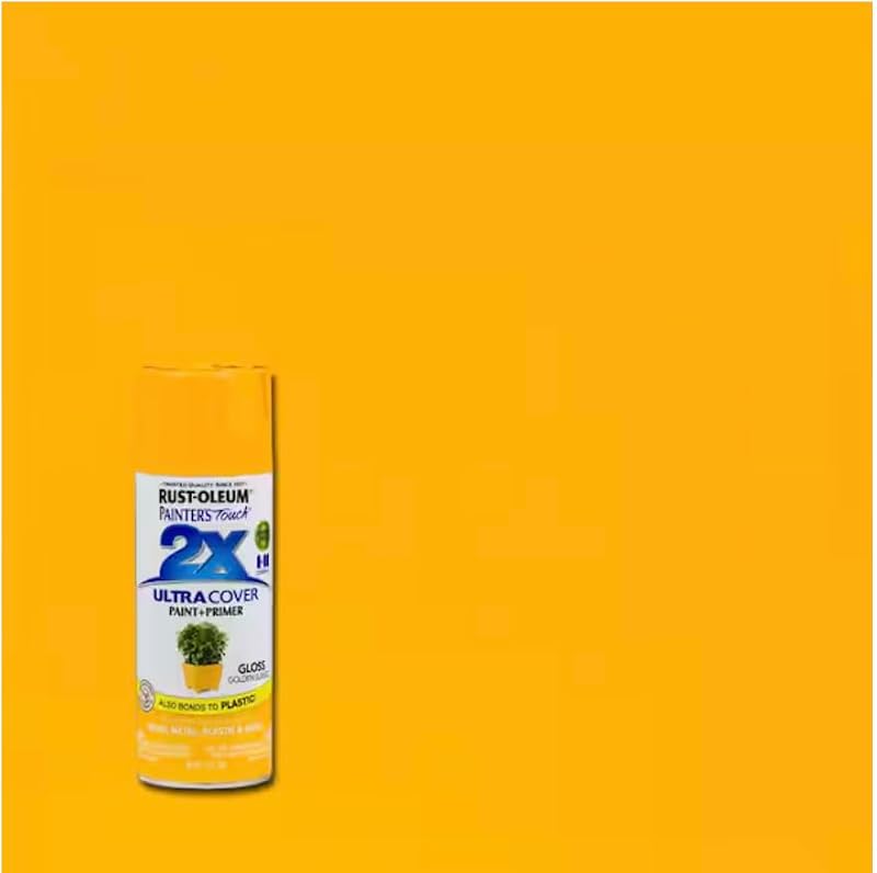Rust-Oleum Painter's Touch 2X Ultra Cover Spray Paint, Gloss Golden Sunset, 6 Pack
