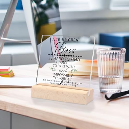 Acrylic Desk Decorative Sign for Boss - Unique Appreciation Gift