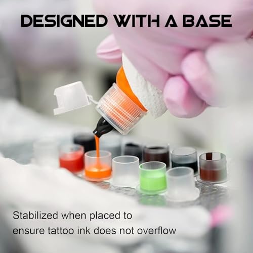 WZPB Tattoo Ink Caps #11 Small Pigment Cups with Base 300pcs
