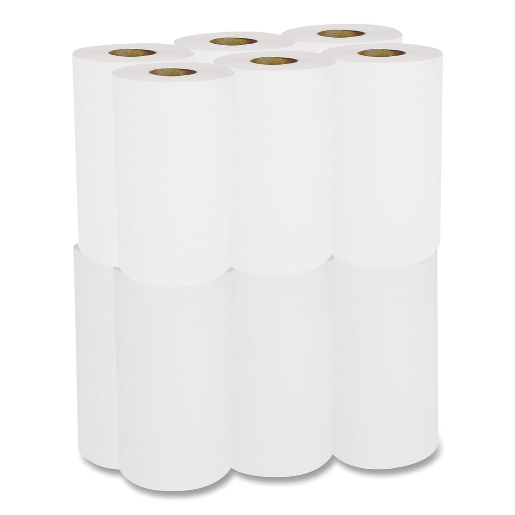 Boardwalk 6250 Hardwound Paper Towels, Nonperforated 1-Ply White, 350 ft (Case of 12 Rolls)