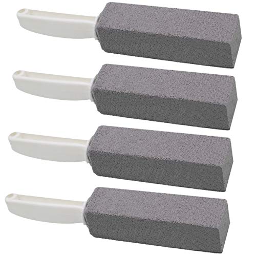 Pumice Stone Toilet Bowl Cleaner with Handle - 4 Pack
