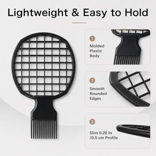 Fugraobo 2 Pcs Wide Tooth Hair Pick Comb for Curly Hair and Volume Lifting