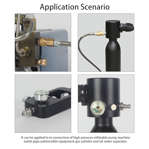 1/8 NPT Female Connector and 8mm Male Plug Fill Nipple Quick-Disconnect Set, Copper - Stainless Steel - Remote Line Male & Female Set for PCP Foster Paintball Airsoft Air Gun Tool