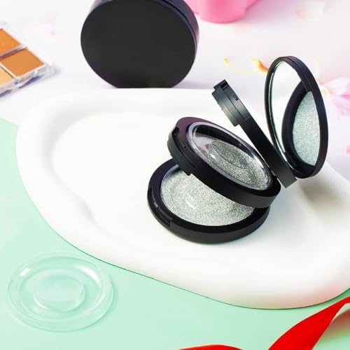 Black 3-Layer Round Eyelash Storage Case with Mirror & Lash Clips